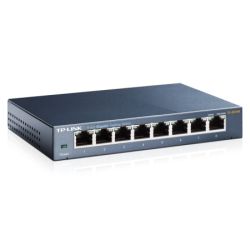 TP-LINK (TL-SG108) 8-Port Gigabit Unmanaged Desktop Switch, Steel Case TP-LINK (TL-SG108) 8-Port Gigabit Unmanaged Desktop Switch, Steel Case